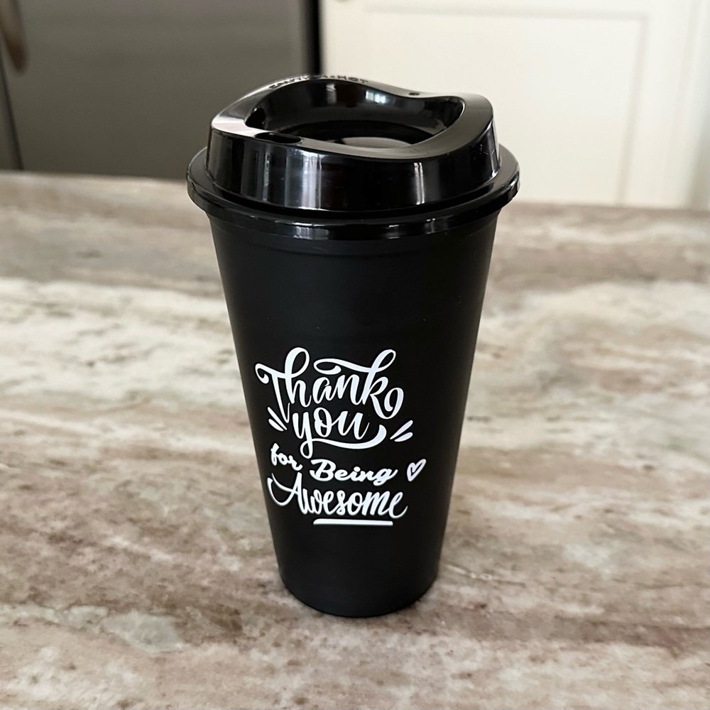 Travel Coffee Cup With Lid - “ Thank You For Being Awesome” Gift